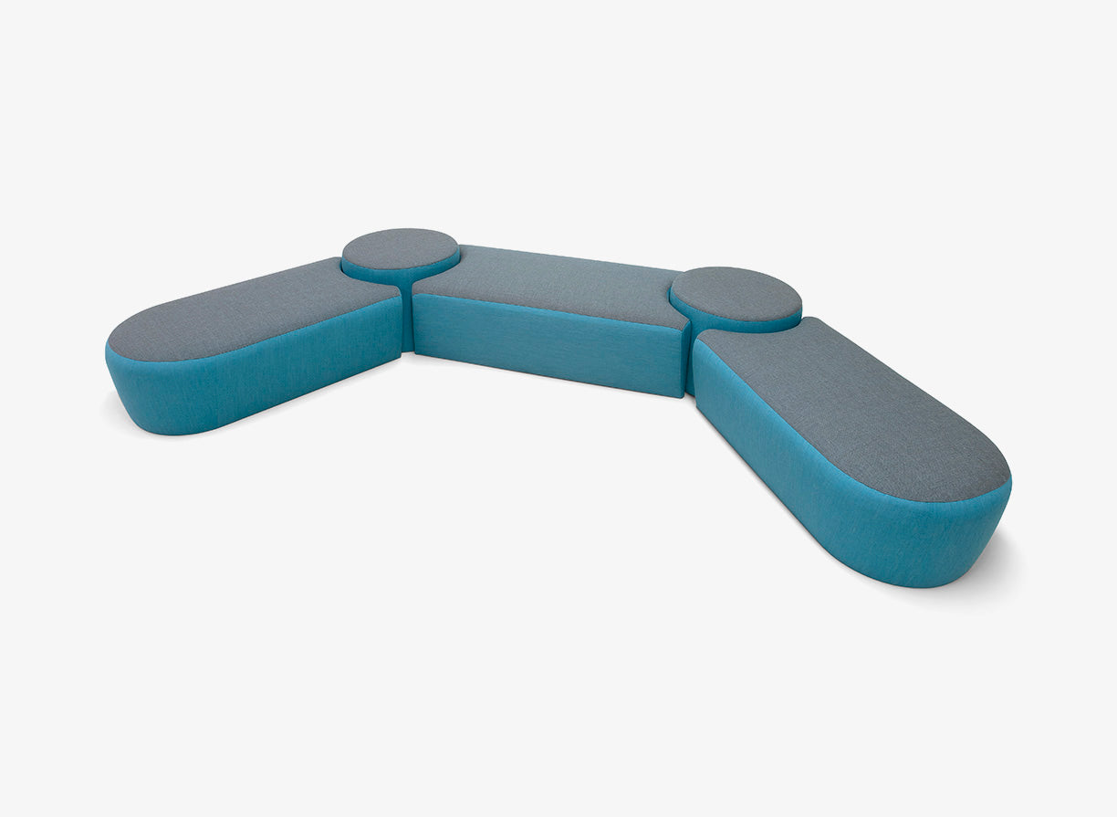 Molecule pouf stool modular syste