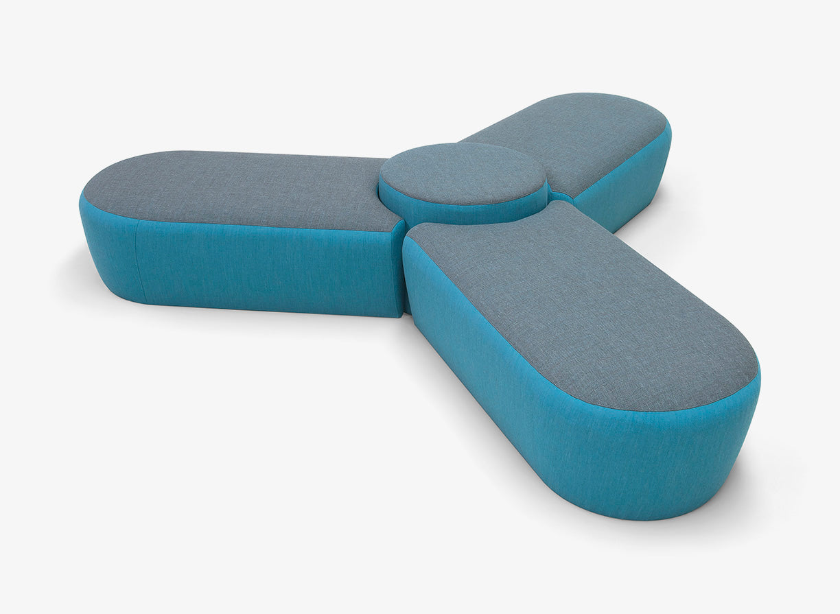 Molecule pouf stool modular syste